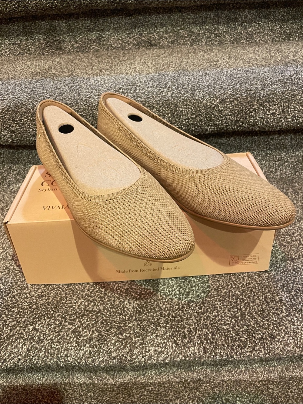 Vivian Tamia Walker Conscious Comfort Flats in Nutmeg Color